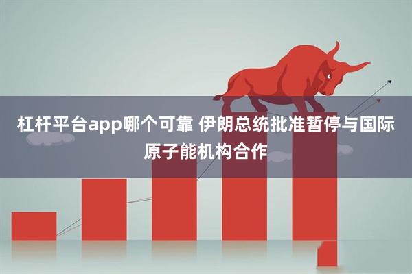 杠杆平台app哪个可靠 伊朗总统批准暂停与国际原子能机构合作